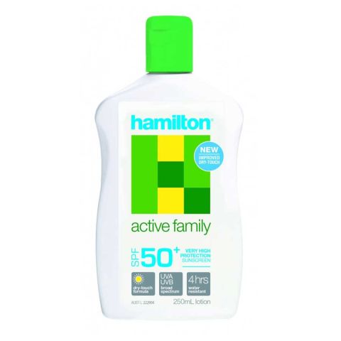 Hamilton Active Family SPF50+ Güneş Koruyucu Losyon 250ml Hamilton Active Family SPF50+ Güneş Koruyucu Losyon 250ml