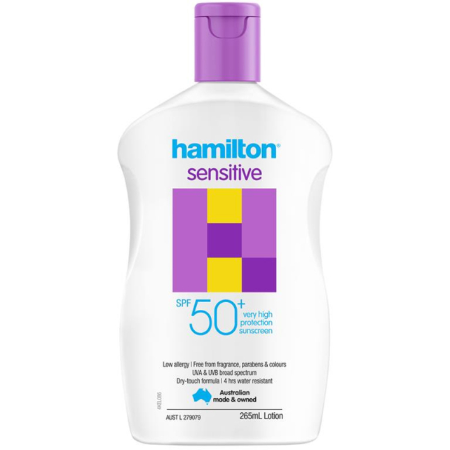 Hamilton Sensitive Lotion SPF50+ Hassas Ciltler için Güneş Losyonu 265ml - 1