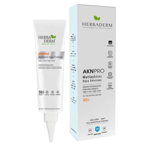 Herbaderm AKN Pro SPF 50 - Matlaştırıcı Emülsiyon 40ml Herbaderm AKN Pro SPF 50 - Matlaştırıcı Emülsiyon 40ml