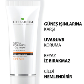 Herbaderm Güneş Koruyucu Yüz Kremi 75ml - 2