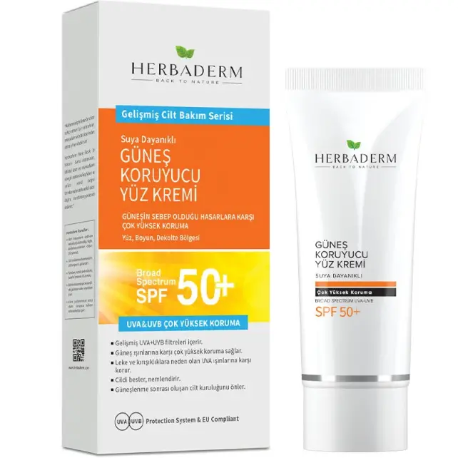Herbaderm Güneş Koruyucu Yüz Kremi 75ml - 1