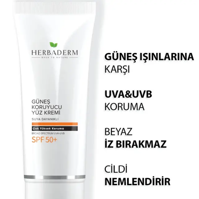 Herbaderm Güneş Koruyucu Yüz Kremi 75ml - 2