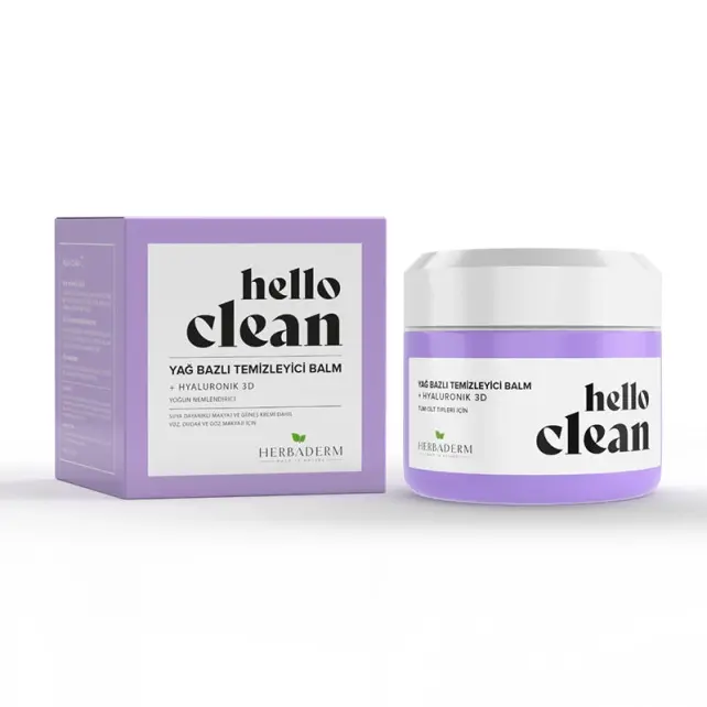 Herbaderm Hello Clean Hyaluronik 3D - Yağ Bazlı Temizleyici Balm 100ml - 1