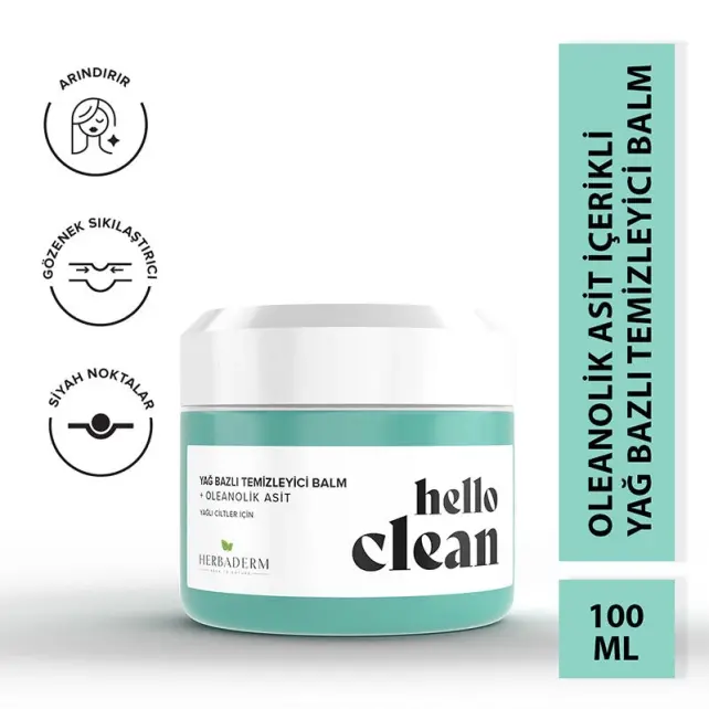 Herbaderm Hello Clean Oleanolik Asit - Yağ Bazlı Temizleyici Balm 100ml - 3