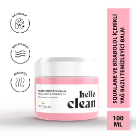 Herbaderm Hello Clean Squalane & Bisabolol - Yağ Bazlı Temizleyici Balm 100ml - 3