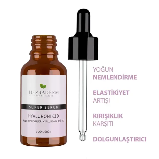 Herbaderm Hyaluronik Asit 3D Cilt Bakım Serumu 30ml - 3