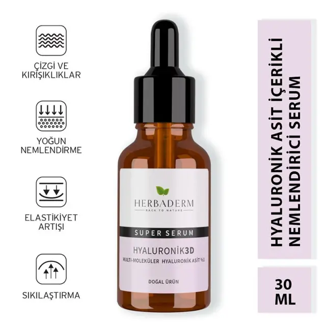 Herbaderm Hyaluronik Asit 3D Cilt Bakım Serumu 30ml - 5