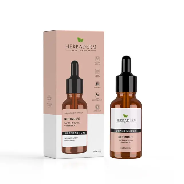 Herbaderm Retinol E - Yaşlanma Karşıtı Serum 30ml - 2
