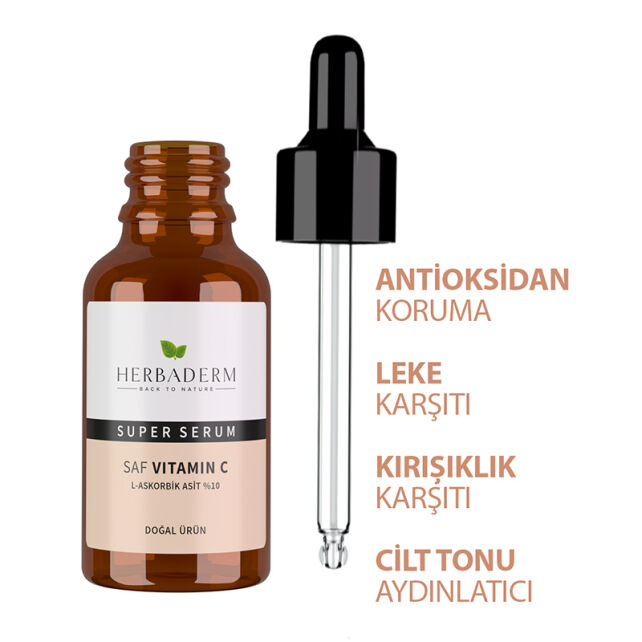 Herbaderm Saf C Vitamin Cilt Bakım Serumu 30ml - 3