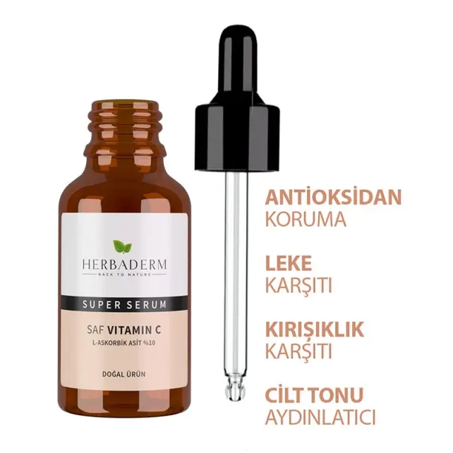 Herbaderm Saf C Vitamin Cilt Bakım Serumu 30ml - 3