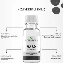 Herbaderm S.O.S S - Siyah Nokta Karşıtı Serum 20ml - 4