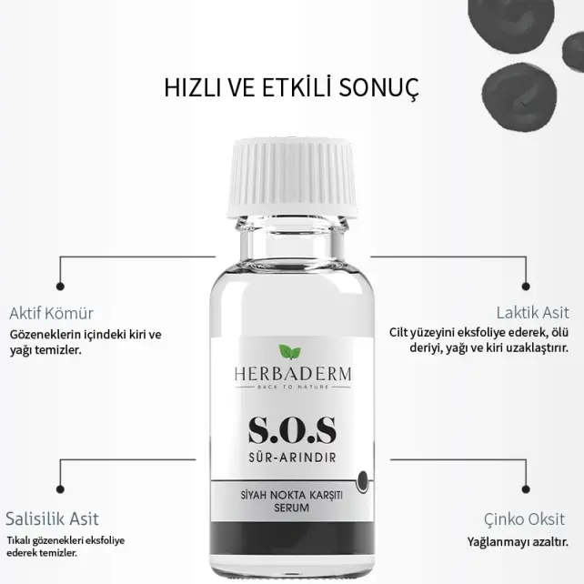 Herbaderm S.O.S S - Siyah Nokta Karşıtı Serum 20ml - 4