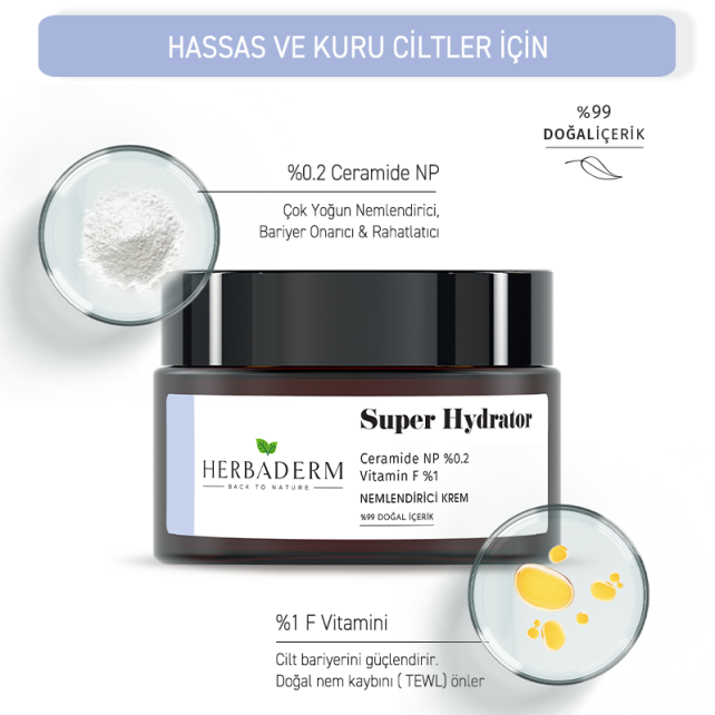 Herbaderm Super Hydrator Nemlendirici Krem 50ml - 4