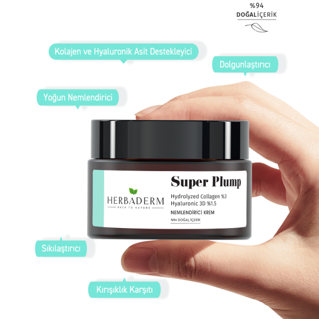 Herbaderm Super Plump - Nemlendirici Krem 50ml - 5