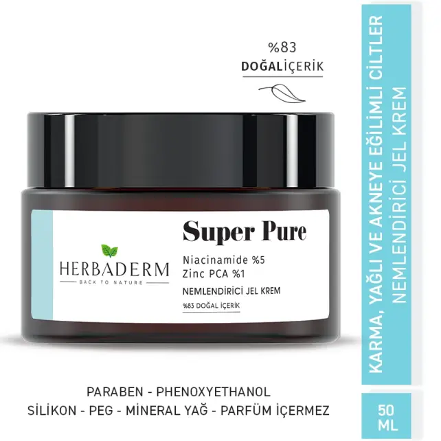 Herbaderm Super Pure Nemlendirici Jel Krem 50ml - 3