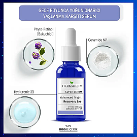 Herbaderm Super Serum Advanced Night Recovery Eye - Göz Çevresi Gece Serumu 20ml - 3
