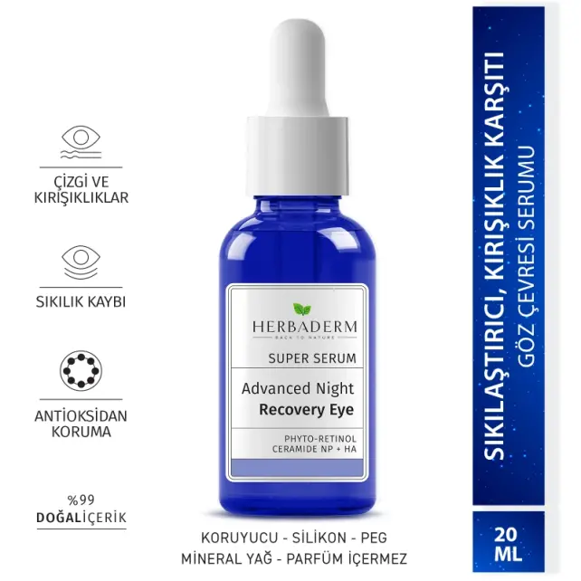 Herbaderm Super Serum Advanced Night Recovery Eye - Göz Çevresi Gece Serumu 20ml - 2