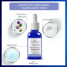 Herbaderm Super Serum Advanced Night Recovery Eye - Göz Çevresi Gece Serumu 20ml - 3