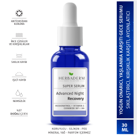 Herbaderm Super Serum Advanced Night Recovery - Onarıcı Etkili Gece Serumu 30ml - 2