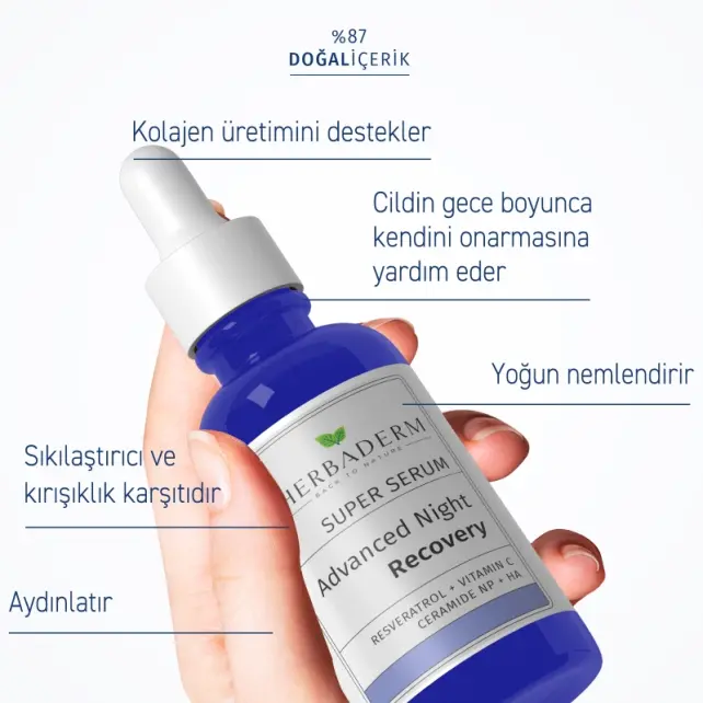 Herbaderm Super Serum Advanced Night Recovery - Onarıcı Etkili Gece Serumu 30ml - 4