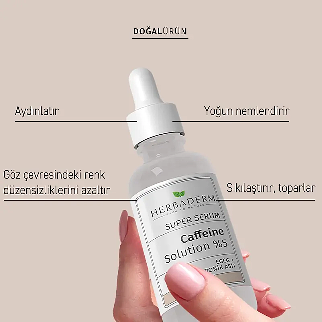 Herbaderm Super Serum Caffeine Solution %5 Göz Çevresi Serumu 30ml - 4