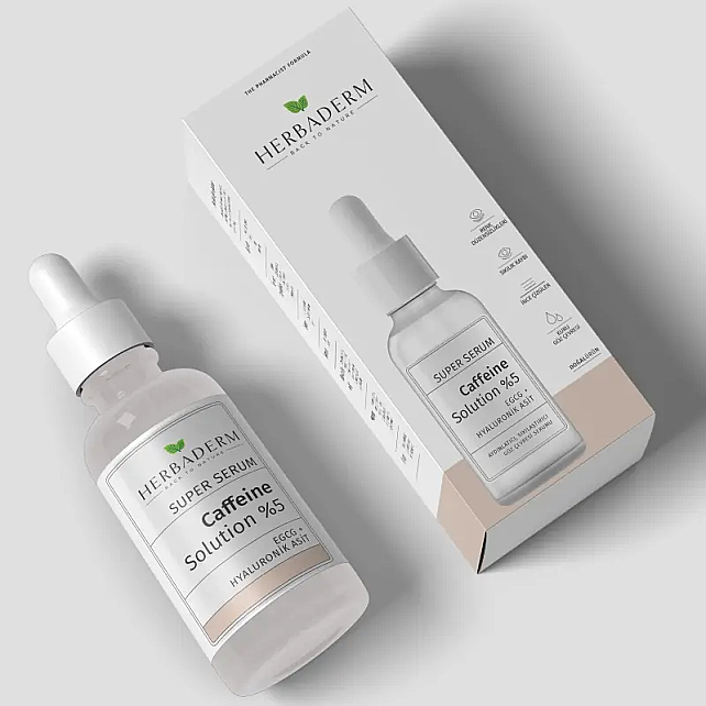 Herbaderm Super Serum Caffeine Solution %5 Göz Çevresi Serumu 30ml - 5