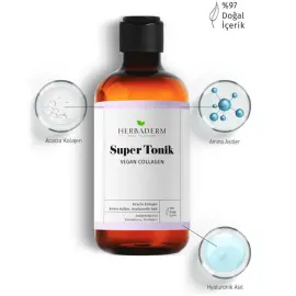 Herbaderm Vegan Collagen Super Tonik - Dolgunlaştırıcı Etkili Tonik 250ml - 2