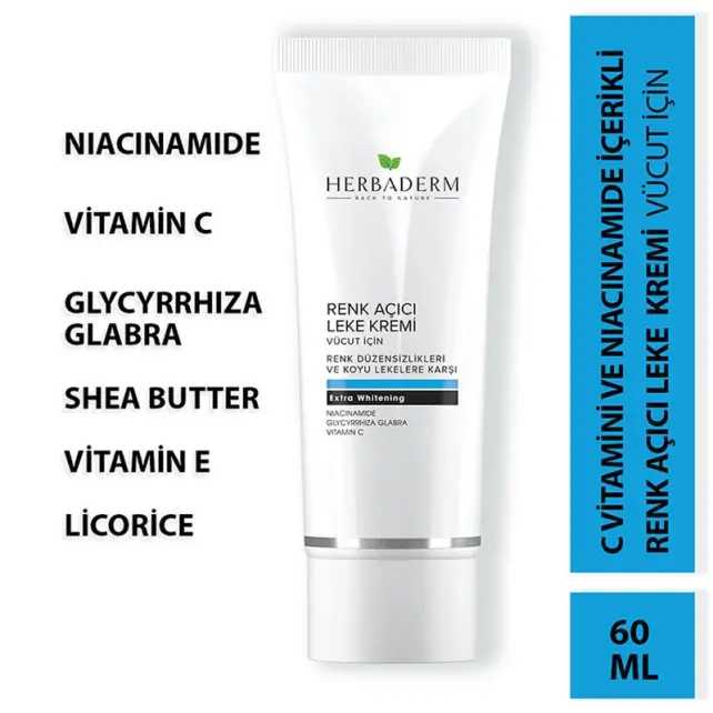 Herbaderm Vücut Beyazlatıcı Krem 60ml - 4