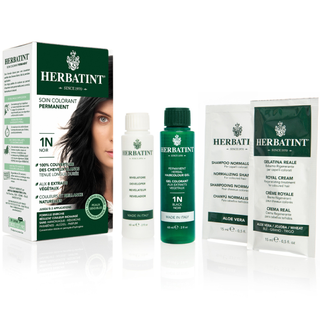 Herbatint Soin Colorant Permanent - Bitkisel İçerikli Saç Boyası No: 1N Black - 3