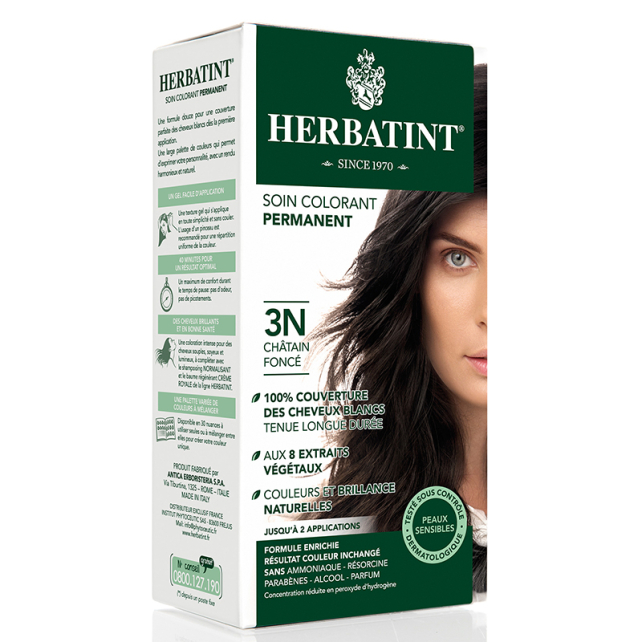 Herbatint Soin Colorant Permanent - Bitkisel İçerikli Saç Boyası No: 3N Dark Chestnut - 2