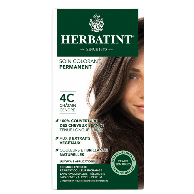 Herbatint Soin Colorant Permanent - Bitkisel İçerikli Saç Boyası No: 4C Ash Chestnut - 1