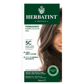 Herbatint Soin Colorant Permanent - Bitkisel İçerikli Saç Boyası No: 5C Light Ash Chestnut - Herbatint