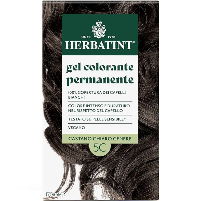 Herbatint Soin Colorant Permanent - Bitkisel İçerikli Saç Boyası No: 5C Light Ash Chestnut - 1