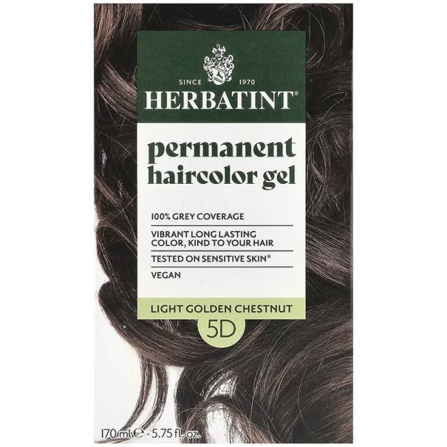 Herbatint Soin Colorant Permanent - Bitkisel İçerikli Saç Boyası No: 5D Light Golden Chestnut - 1