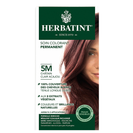 Herbatint Soin Colorant Permanent - Bitkisel İçerikli Saç Boyası No: 5M Chatain Clair Acajou - Herbatint
