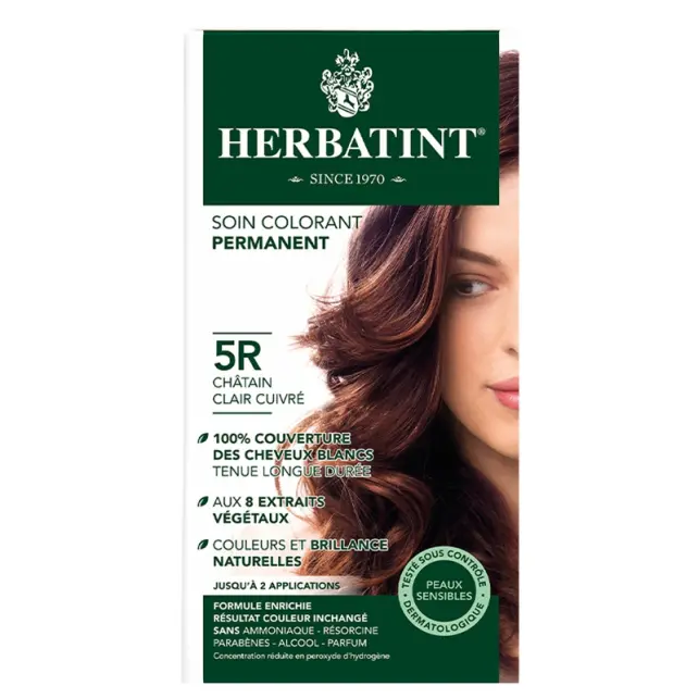 Herbatint Soin Colorant Permanent - Bitkisel İçerikli Saç Boyası No: 5R Light Copper chestnut - 1