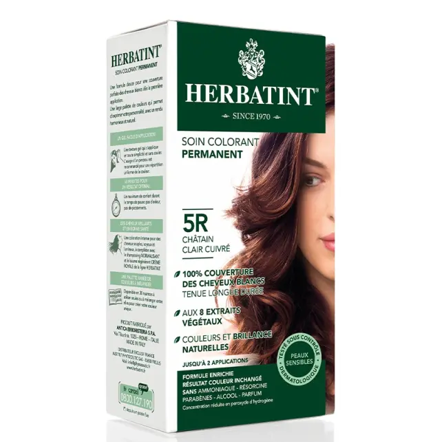 Herbatint Soin Colorant Permanent - Bitkisel İçerikli Saç Boyası No: 5R Light Copper chestnut - 2