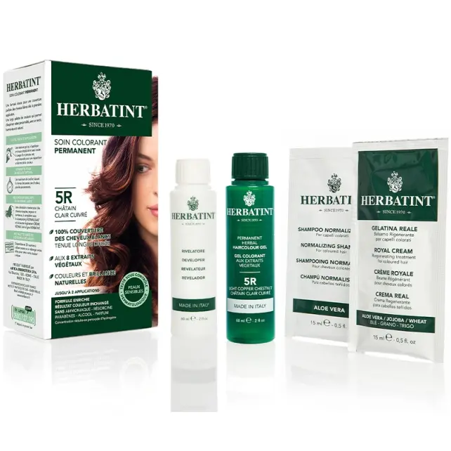 Herbatint Soin Colorant Permanent - Bitkisel İçerikli Saç Boyası No: 5R Light Copper chestnut - 3