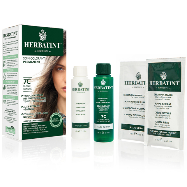 Herbatint Soin Colorant Permanent - Bitkisel İçerikli Saç Boyası No: 7C Ash Blonde - 3