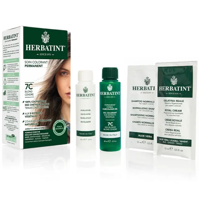 Herbatint Soin Colorant Permanent - Bitkisel İçerikli Saç Boyası No: 7C Ash Blonde - 3