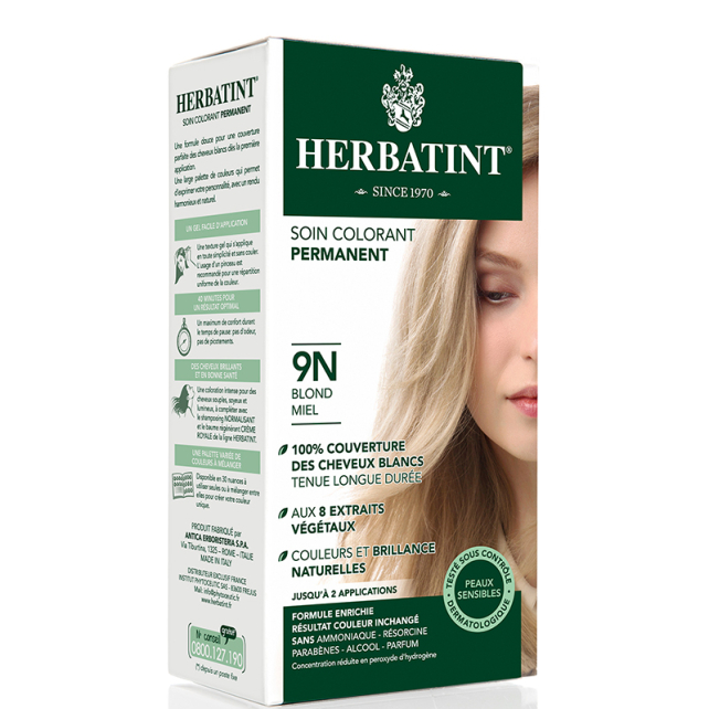 Herbatint Soin Colorant Permanent - Bitkisel İçerikli Saç Boyası No: 9N Honey Blonde - 2
