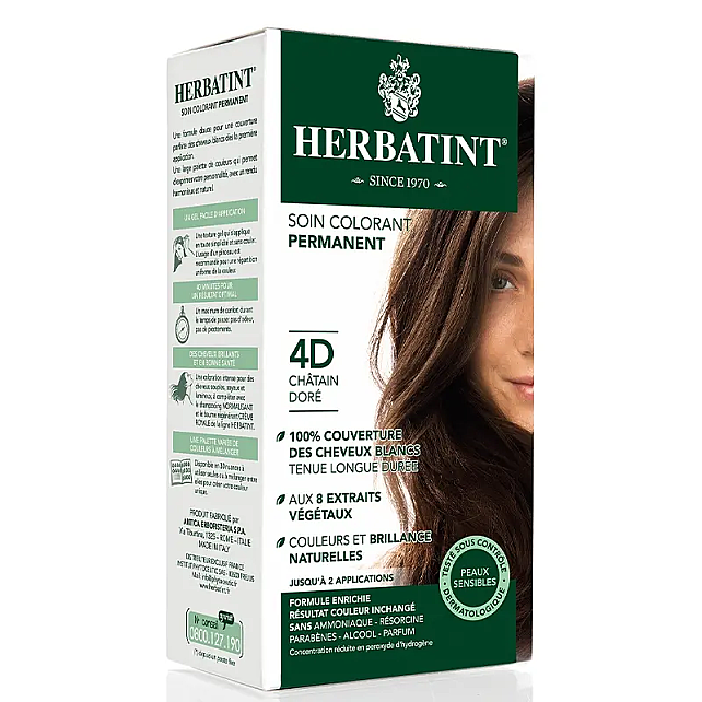 Herbatint Soin Colorant Permanent - Saç Boyası 4D Golden Chestnut - 2