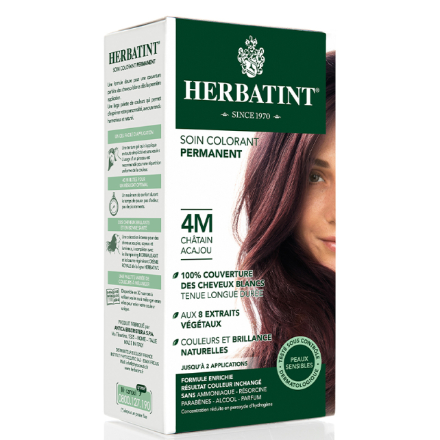 Herbatint Soin Colorant Permanent - Saç Boyası 4M Chatain Acajou - 2