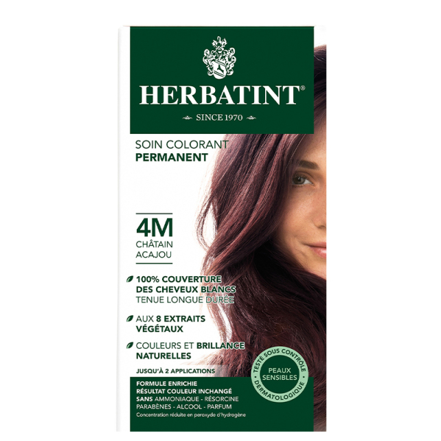 Herbatint Soin Colorant Permanent - Saç Boyası 4M Chatain Acajou - 1