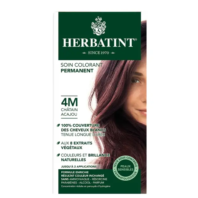 Herbatint Soin Colorant Permanent - Saç Boyası 4M Chatain Acajou - 1