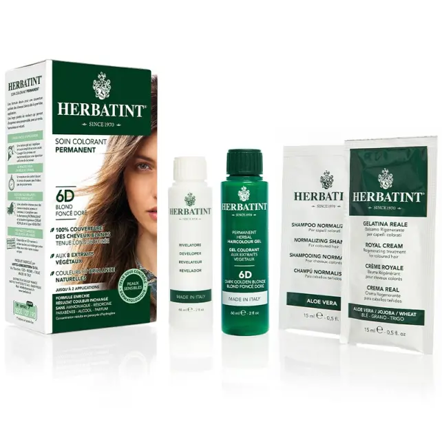 Herbatint Soin Colorant Permanent-Saç Boyası No: 6D Dark Golden Blonde - 3