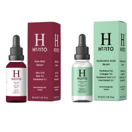 Hoito AHA BHA ve Hyaluronik Asit Bakım Seti 2'li - Hoito