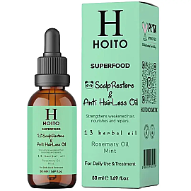 Hoito Superfood Anti Hairloos Oil - Saç Dökülmesine Karşı Bakım Yağı 50ml - Hoito