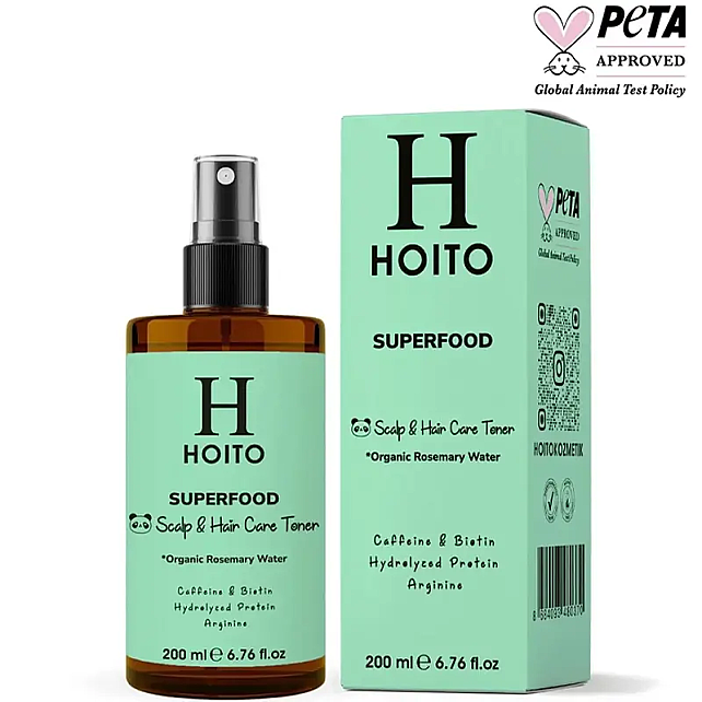 Hoito Superfood Scalp Hair Care Toner Organic Rosemary Water - Biberiye Suyu 200ml - 2