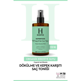 Hoito Superfood Scalp Hair Care Toner Organic Rosemary Water - Biberiye Suyu 200ml - 4
